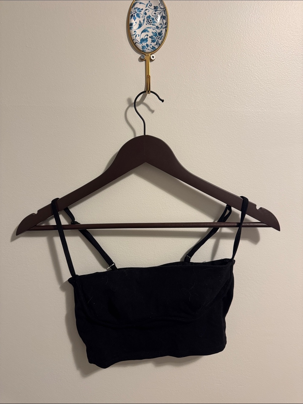 Garage Black Tank Top with Thin Straps